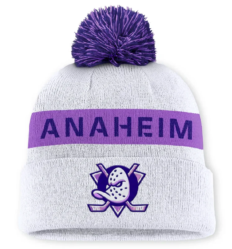 Casual denim cap for laid-back vibes -Hockey Fights Cancer '24 Pom Beanie