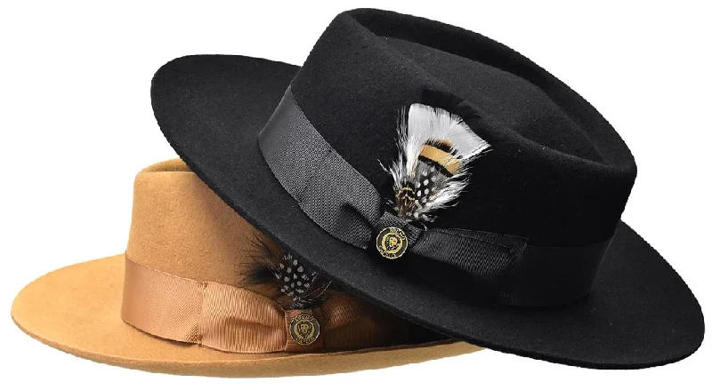 Custom wool fedora hats for women with personalized patches and custom designs -Phoenix Collection