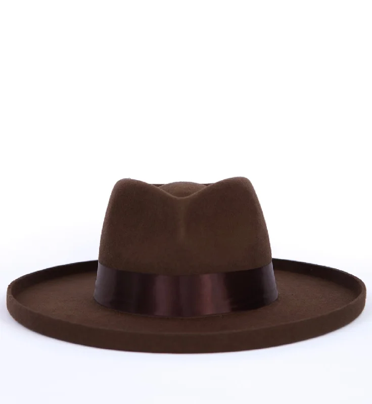 Lightweight felt hat with breathable fabric -Sydney - 100% Wide Brim Wool Hat