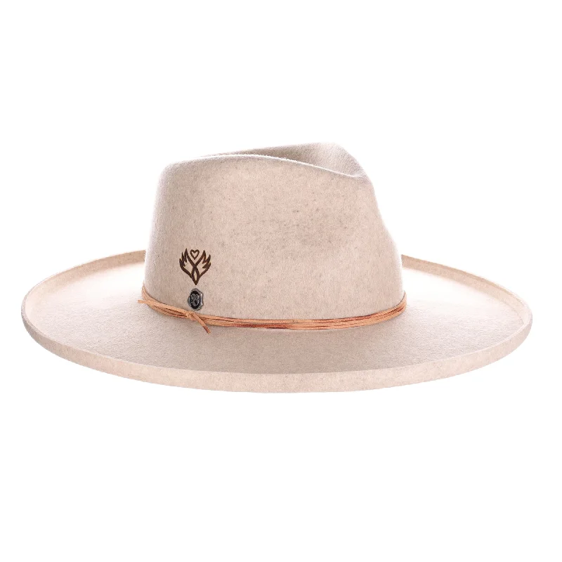 Comfortable fedora hats for women with adjustable bands for the perfect fit -Biltmore The Bones Flat Brim Wool Fedora