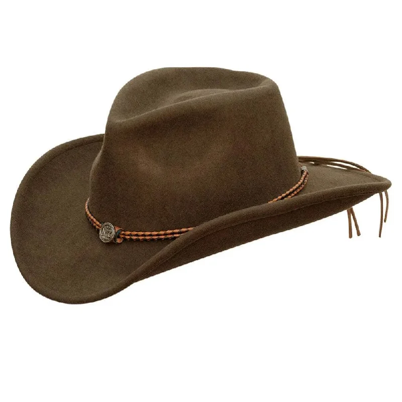 Western cowboy hats with metallic studs for added flair and rock-inspired style -Jack Daniels Double Trouble (JD03-33) - Soft Wool Felt Cowboy Hat