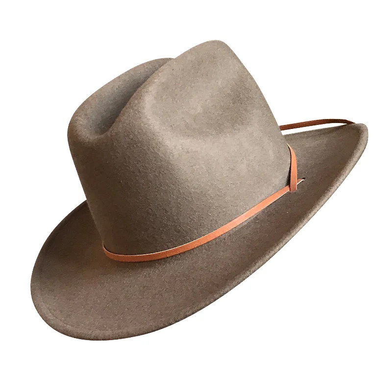 Rugged felt hat with weather-resistant finish -Kid's Sorrel Felt Western Cowboy Hat with Chin Strap