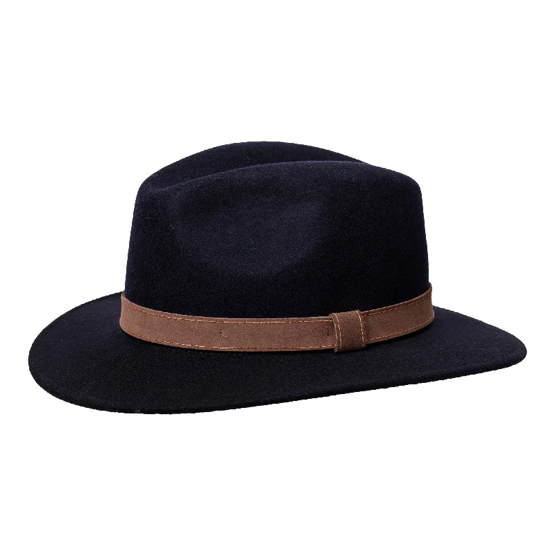 Fedora hats for men with intricate details and unique features for standout style -Wigens Bosco Wool Fedora Made in Italy