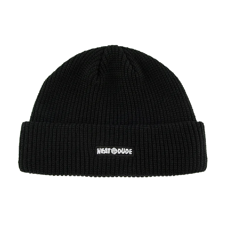 Sports cap with moisture-wicking fabric tech -Watch Beanie - Black