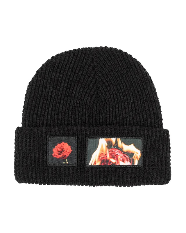 Bright red cap for standout team spirit -Rose Beanie | Black