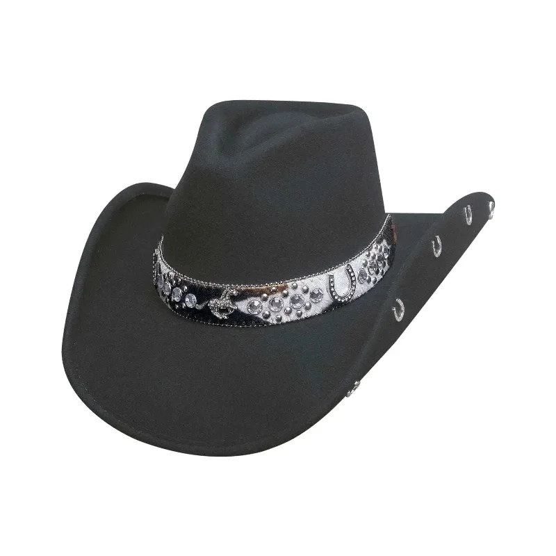 Western cowboy hats for men with embossed leather bands for intricate detailing -Bullhide Crazy Horse - Wool Felt Cowgirl Hat