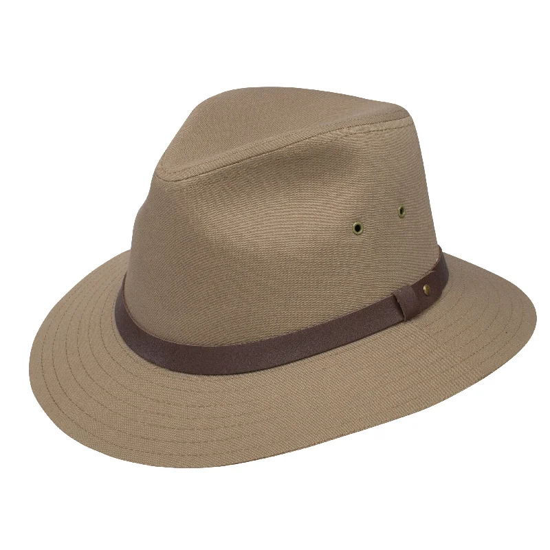 Elegant straw fedora hats for women with colorful bands for summer flair -Dobbs Gable Outdoor Safari Fedora