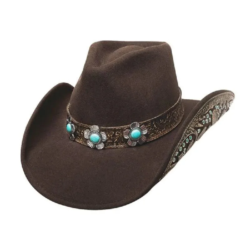 Fashion-forward cowboy hats for women with statement feathers and gemstones for added flair -Bullhide Sweet Emotion - Wool Felt Cowgirl Hat