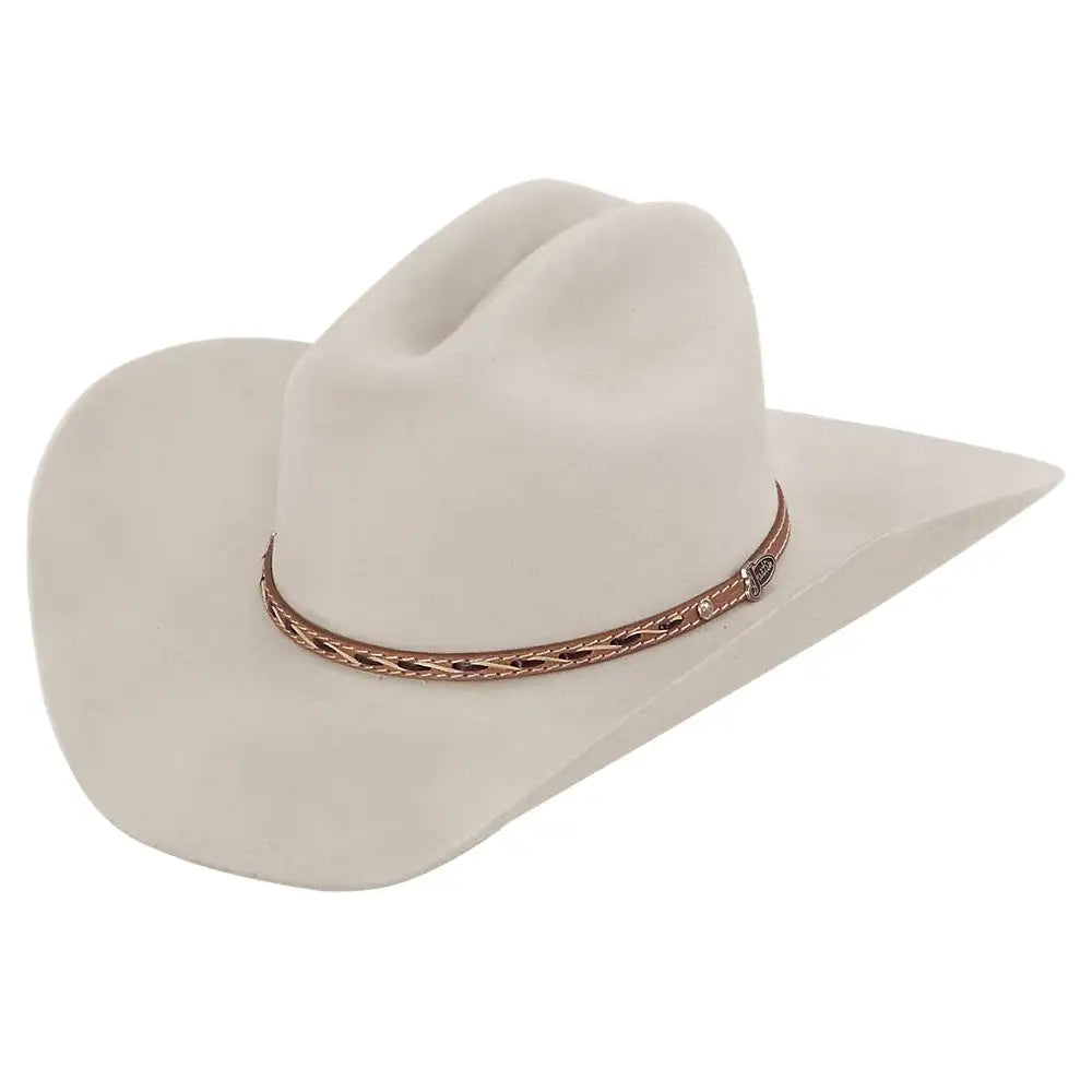 Cowboy hats for women with embroidered motifs and gemstone bands for a stylish look -Justin Bonanza - (2X) Wool Felt Cowboy Hat