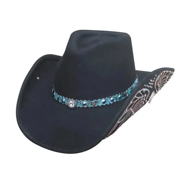 Cowboy hats for men with rough leather bands for a rugged, earthy appeal -Bullhide Nobody But You - Wool Felt Cowgirl Hat