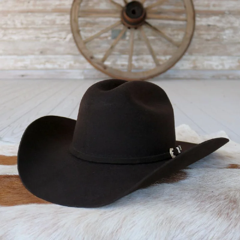 Luxury felt hat for sophisticated wardrobe additions -Stetson Oak Ridge Wool Chocolate Cowboy Hat