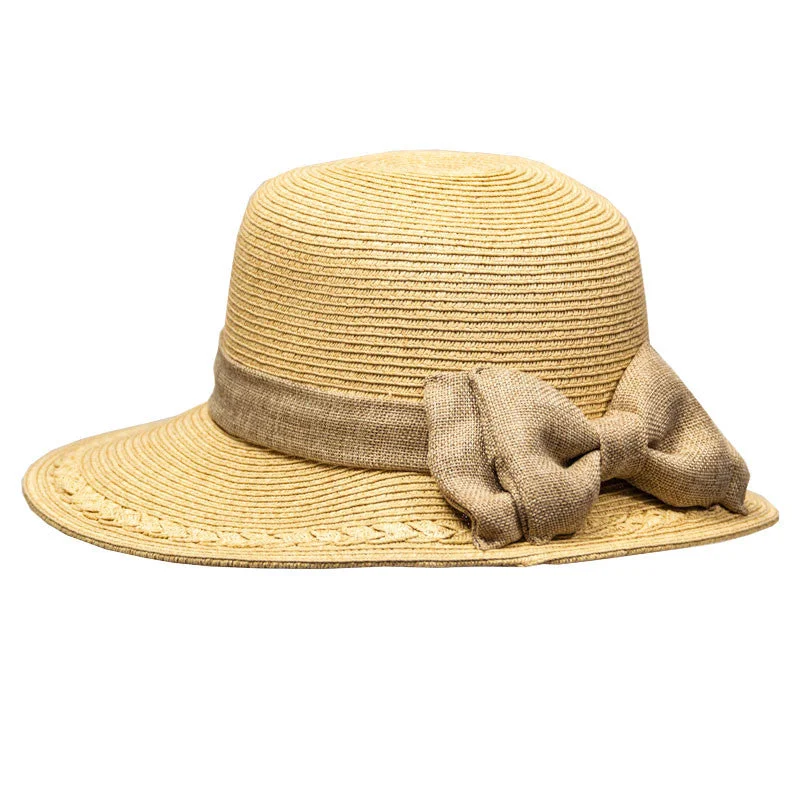 Adjustable straw hat for men with a comfortable fit for outdoor activities -Saint Martin - Ribbon Bucket Hat