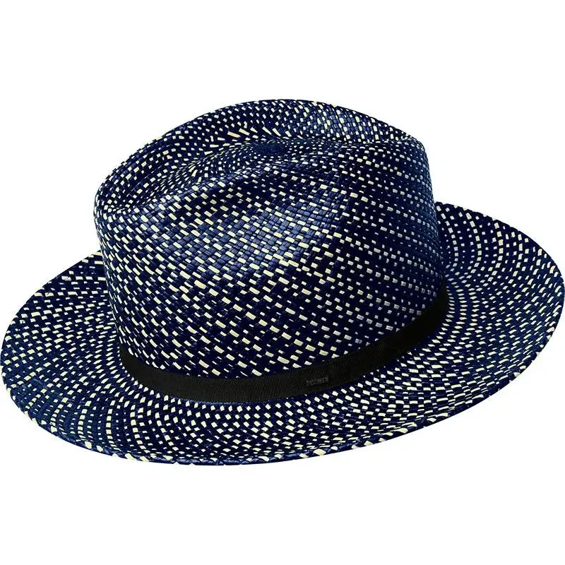 Fedora hats for men with leather straps and brass buckles for a rugged appeal -Bailey Phineas Genuine Panama Straw Fedora