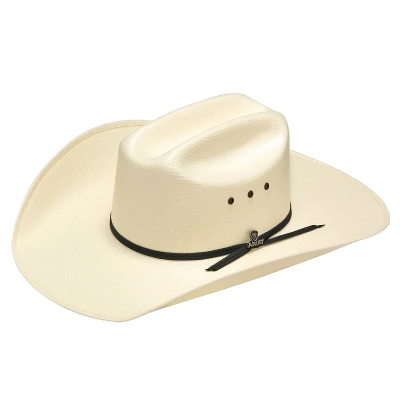 Lightweight woven straw hat for women with comfortable and airy design -Ariat 20X Shantung Straw Hat