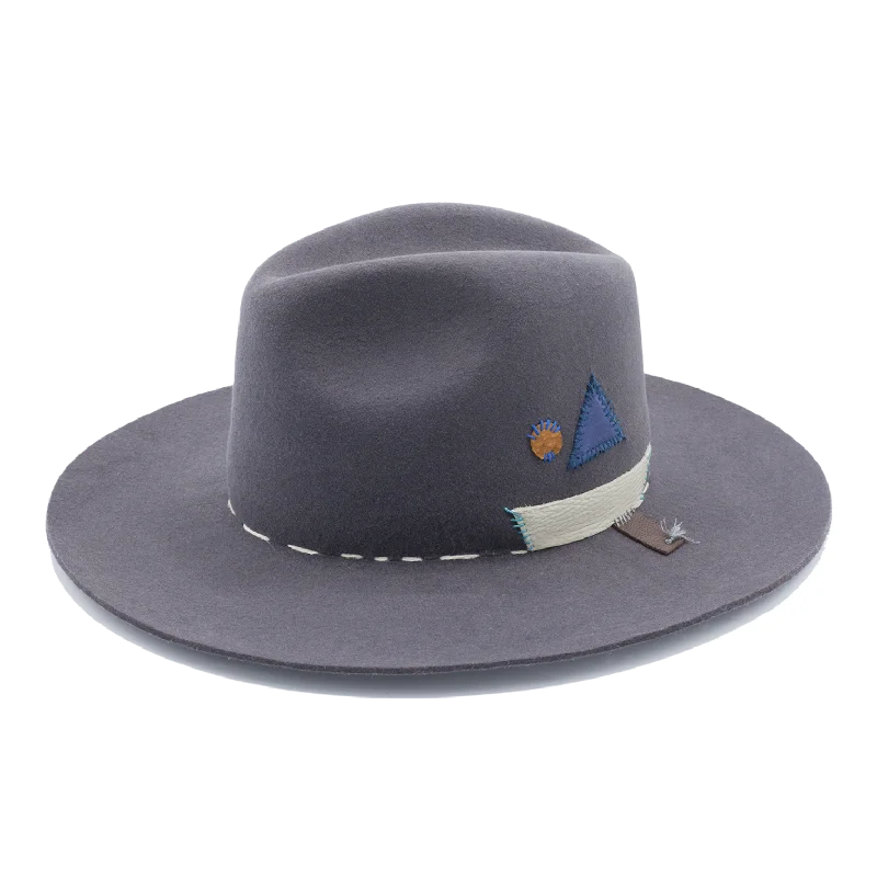 Elegant wool felt hat for special events -The Groundation Gunmetal