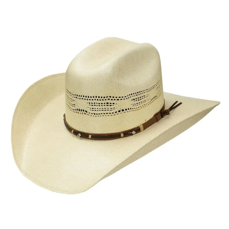 Cute straw hat for kids with vibrant colors and playful designs -Stetson Mule Creek Straw Hat