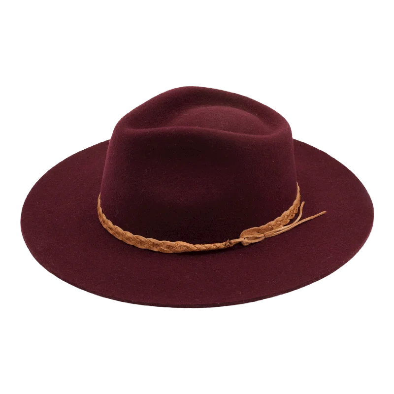 Bold felt hat with vibrant wool hues -Le Souk - Burgundy