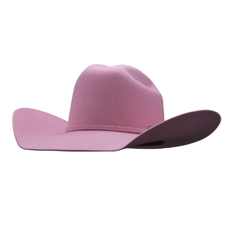 Classic felt cowboy hats for women with neutral tones for versatile styling -STOCKYARD PINK COWBOY HAT