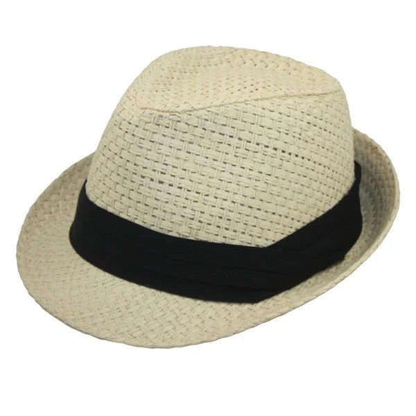 Fedora hats for men with wide brims and bold patterns for summer flair -Jeanne Simmons - Unisex Toyo Fedora Hat