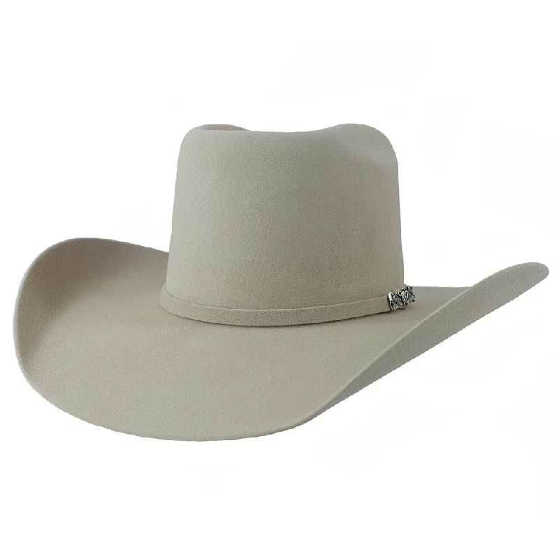 Comfortable felt cowboy hats for women with wide brims for maximum sun protection -Silverbelly Brick Crown Cowboy Hat