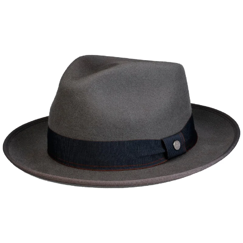 Fashionable fedora hats for men with statement feathers for extra flair -Patwick Fedora Wool Hat by Lierys