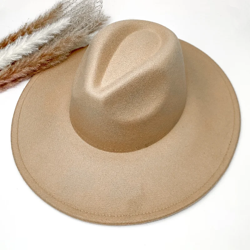 Stylish felt hat for contemporary fashion trends -Plain and Southern Faux Felt Hat in Taupe Brown