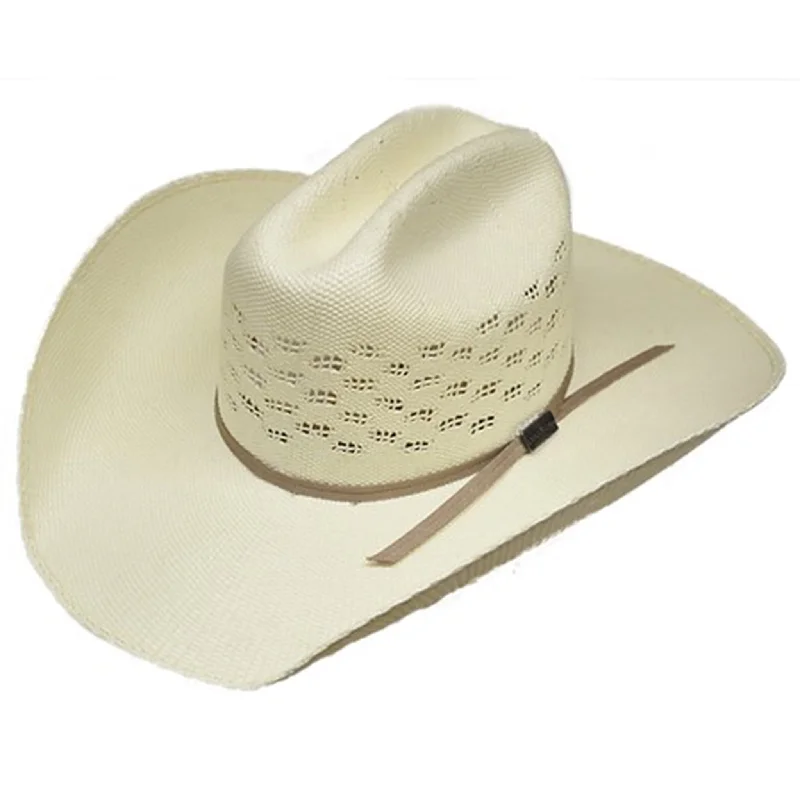 Eco-friendly straw hat for men with sustainable material and modern design -Lonestar Hats Bruce Vented Bangora Straw Hat