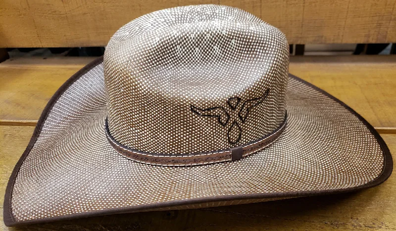 Casual straw bucket hat for men with laid-back look for summer wear -Wrangler Brown Straw Milano Cowboy Hat