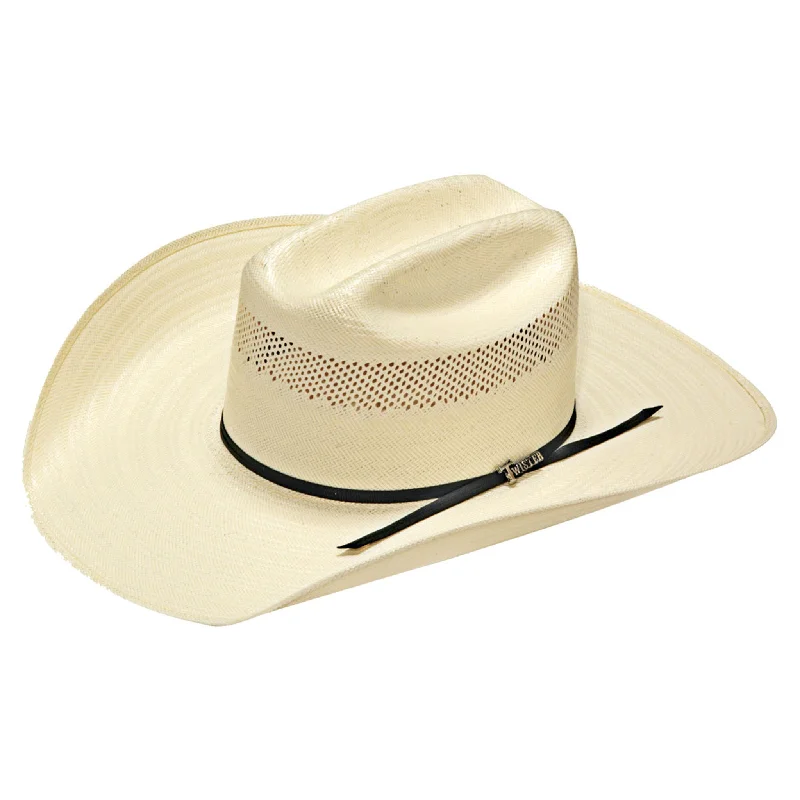 Trendy straw trilby hat for men with short brim and stylish appeal -Twister 20X Shantung Straw Hat