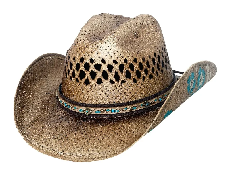 Wide-brim cowboy hats for men with breathable material for outdoor adventures -Bullhide Have A Little Faith - Straw Cowgirl Hat