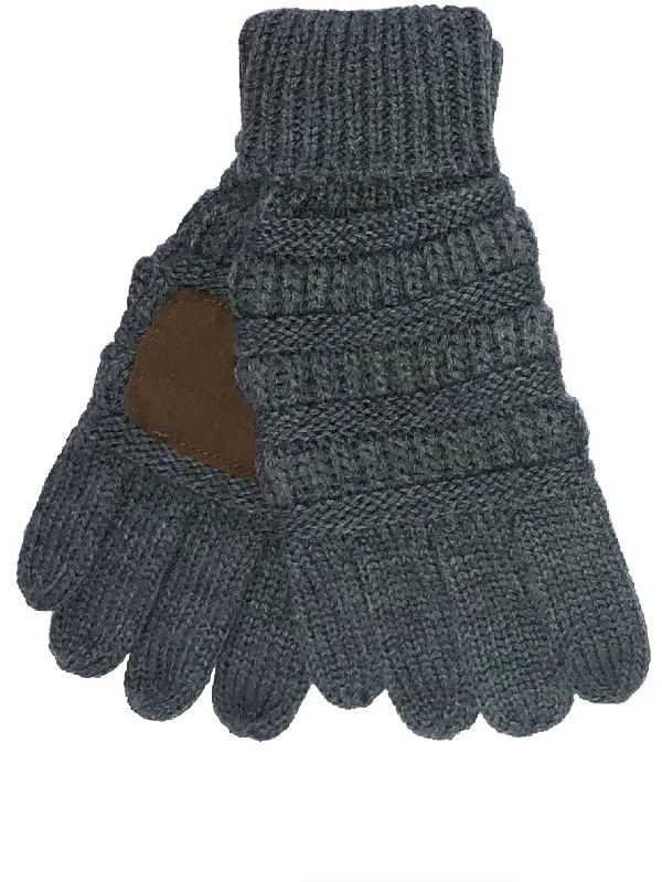 Embroidered cap with personalized name design -G-20-KIDS DARK MELANGE GREY GLOVES