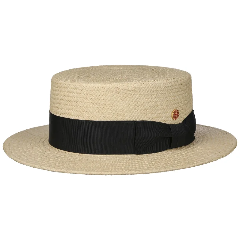 Classic straw cowboy hat for women with western-inspired design and charm -Gondolo Panama Hat by Mayser