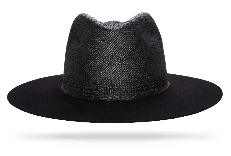 Classic straw sun hat for women with chic woven texture and sun protection -Jett