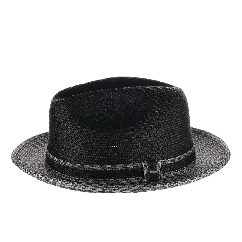 Designer fedora hats for men with smooth felt and leather accents for sophistication -Bailey Mannesroe Two-tone Poly Braid Fedora