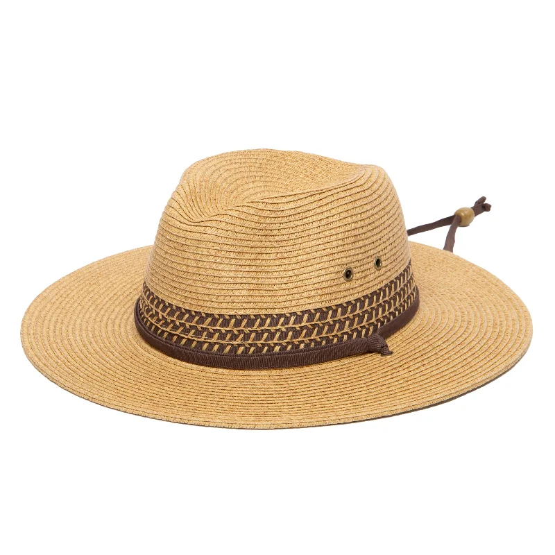 Elegant felt fedora hats for women with satin ribbons for a sophisticated look -Men's Ultrabraid Outback With Chin Cord and Toggle