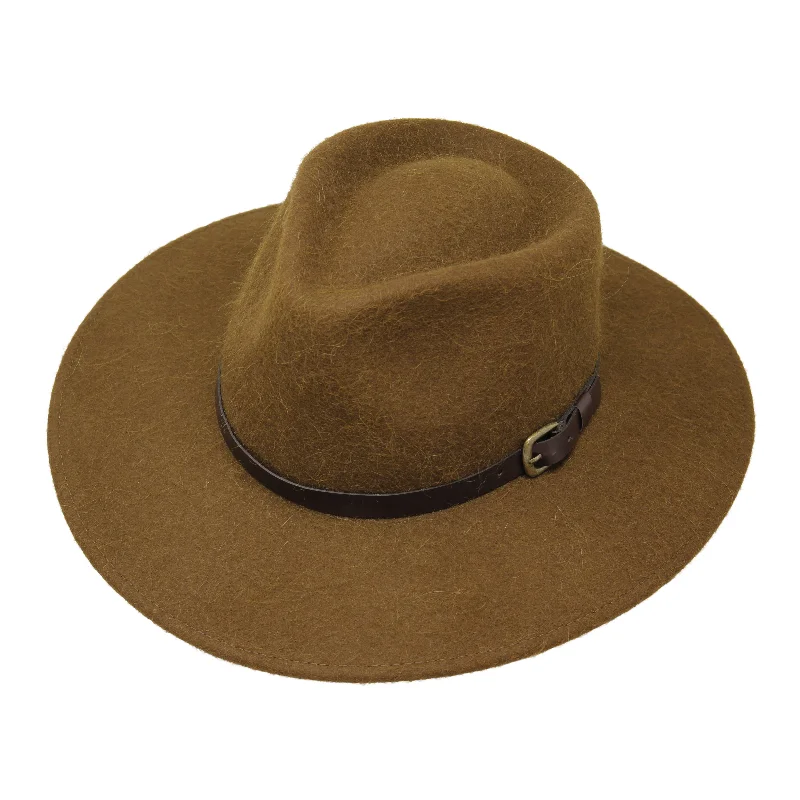 Designer felt hat with premium craftsmanship -The Lewis - Alpaca Felt Wide Brim Fedora