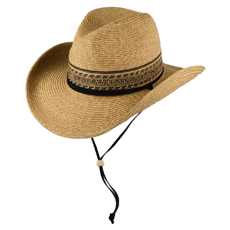 Soft wool cowboy hats for women with comfortable lining and stylish finish -Jaxon & James Santa Fe Cowboy Hat - Toast