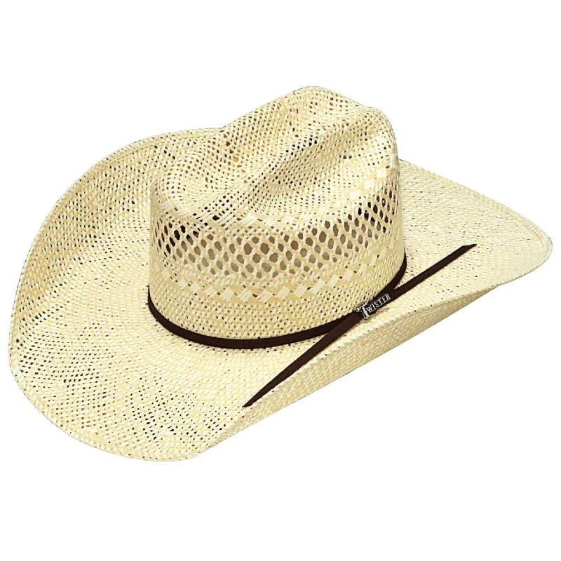 Elegant straw hat for women with decorative ribbon and fashionable touch -Twister Twisted Weave Straw Hat