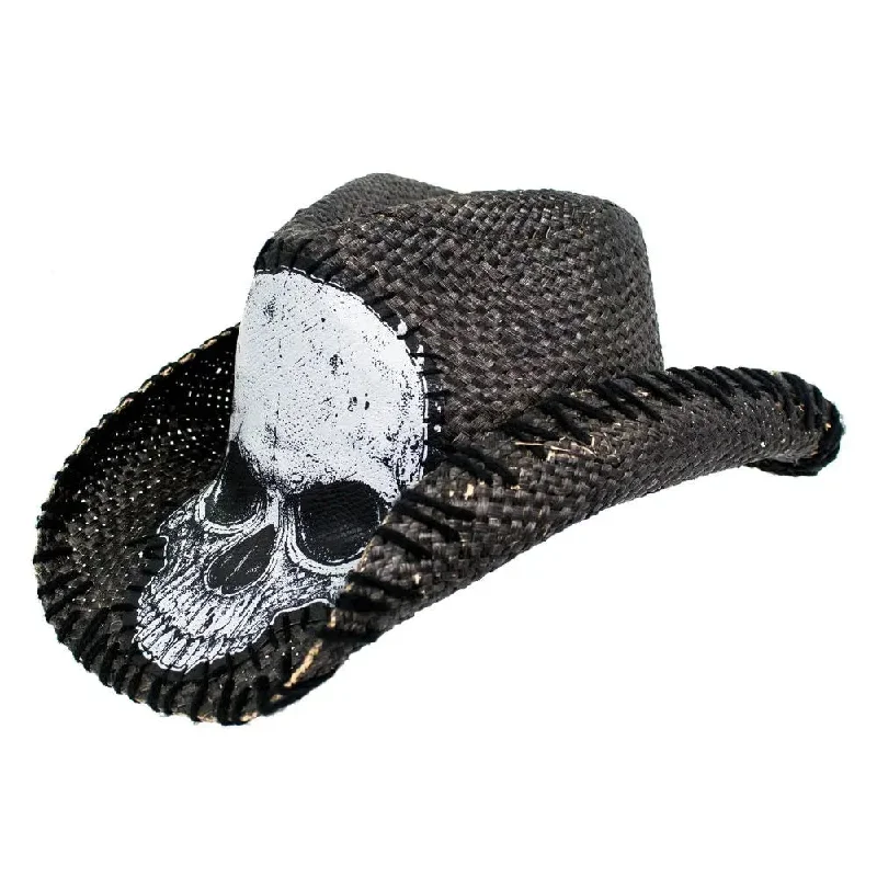 Custom cowboy hats with intricate patterns for women with handmade details -Peter Grimm Tripp - Straw Cowboy Hat