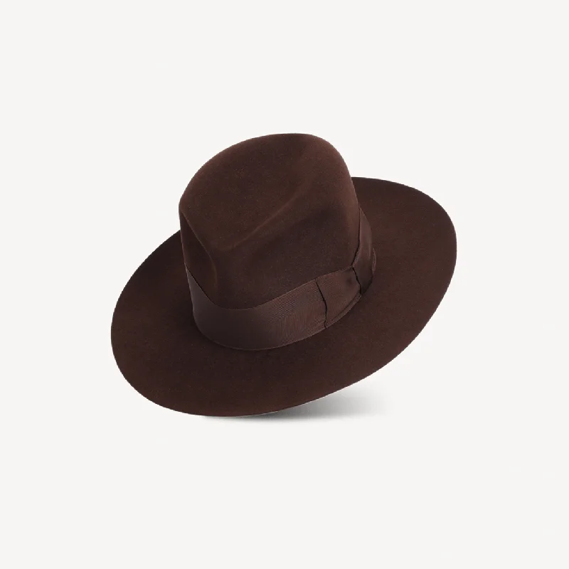 Black felt hat for sleek minimalist looks -4th Dr. Who Poet