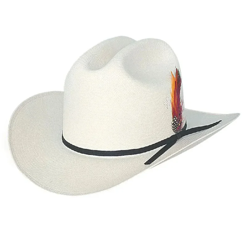 High-quality straw cowboy hats for summer with breathable materials for comfort -Bullhide El Cuatache - (100x) Shantung Panama Cowboy Hat