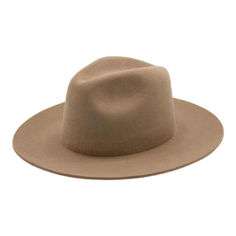 Luxury felt hat with elegant wool finish -Unbanded Handfold