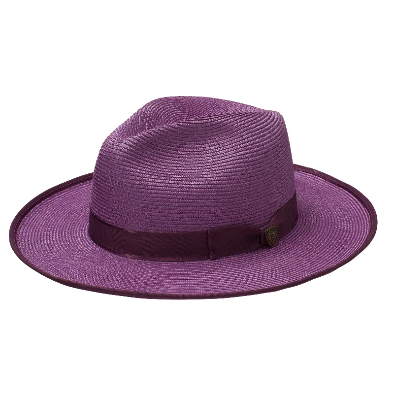 Fashionable fedora hats for men with unique patterns and textured materials -Dobbs Esquire B (Straw) Wide Brim Pinch Front Straw Fedora