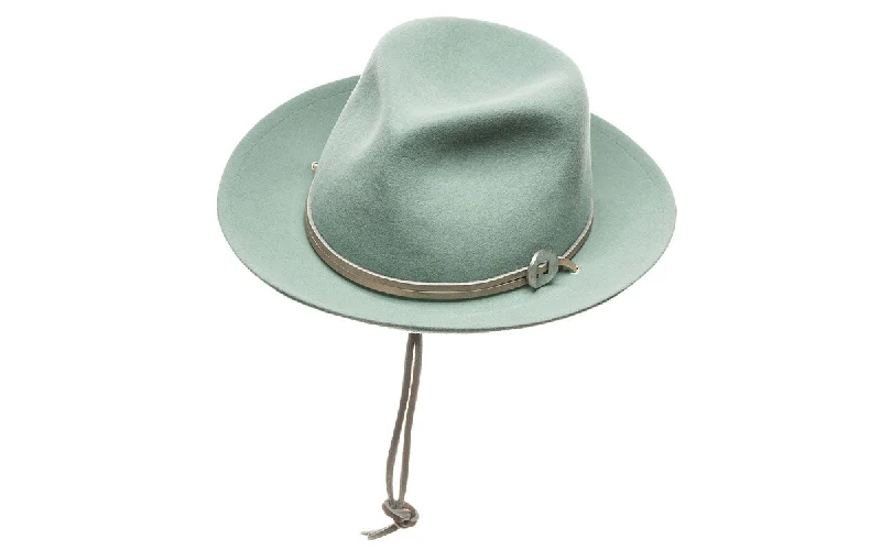 Luxury felt hat with elegant wool finish -FRANKIE WOOL FEDORA HAT - THYME