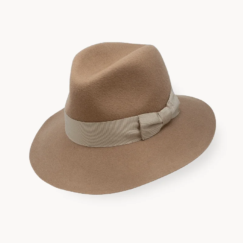 Soft wool felt hat for sensitive scalps -Verve - Camel Merino