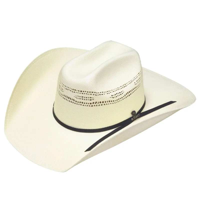 Wide-brim straw sun hat for women with UV protection for beach days -Ariat Bangora Hat