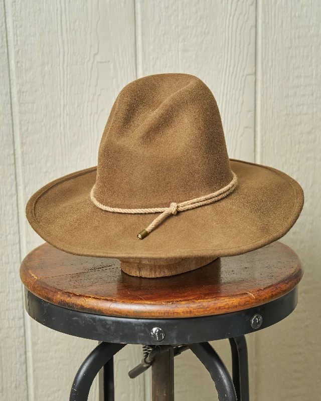 Handcrafted felt hat with eco-friendly materials -Ketchum Wool Felt Hat in Acorn