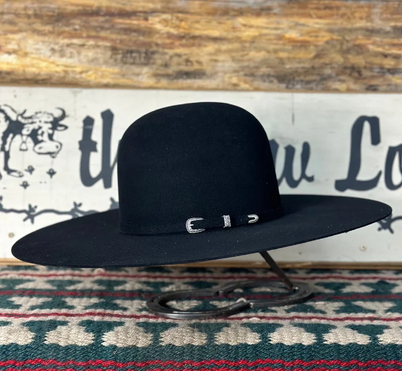 Unique cowboy hats for women with rhinestone accents for a sparkling western look -Cow Lot 5X 5" Brim | Black