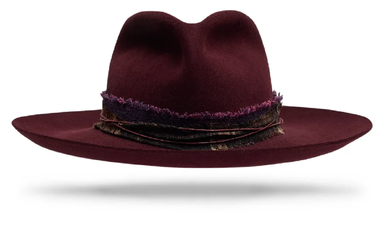 Luxury felt hat with fine wool blend -Vagabond Bordeaux W