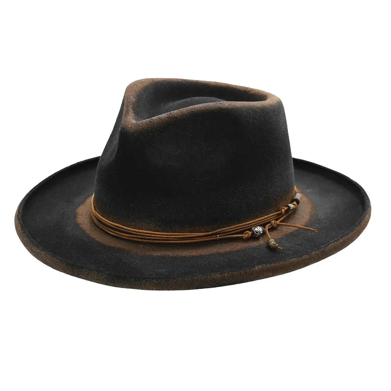 Western cowboy hats with feather accents for men for a bold and unique style -Peter Grimm Eden - Wool Felt Fedora Hat